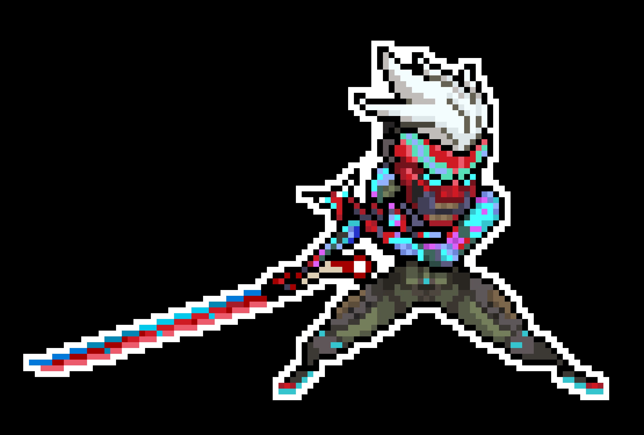 Cyber Demon Genji Pixel Spray Overwatch 2 Vinyl Sticker