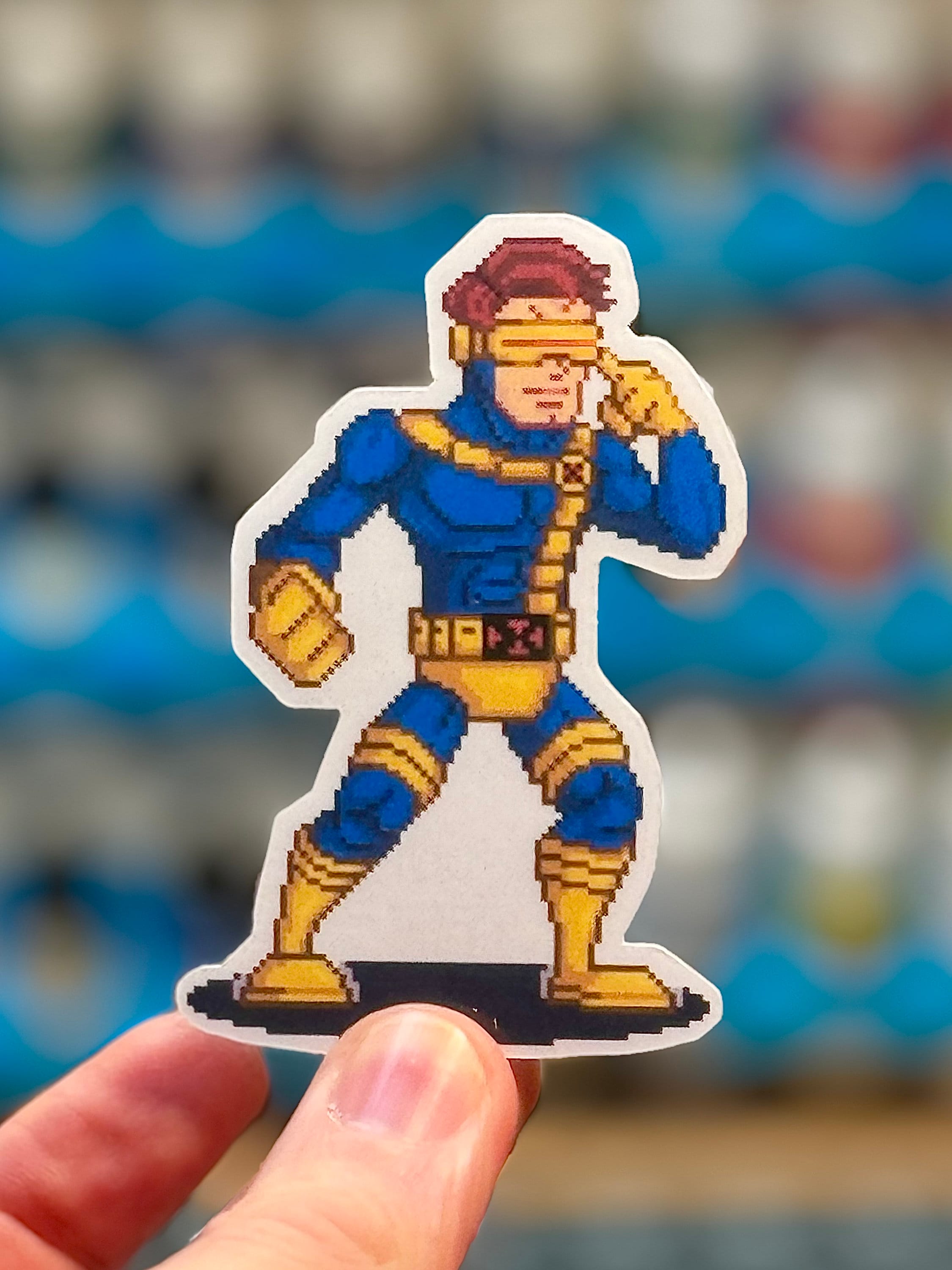 Cyclops 97 X-men Pixel Art Vinyl Sticker, Decal, Laptop, Phone