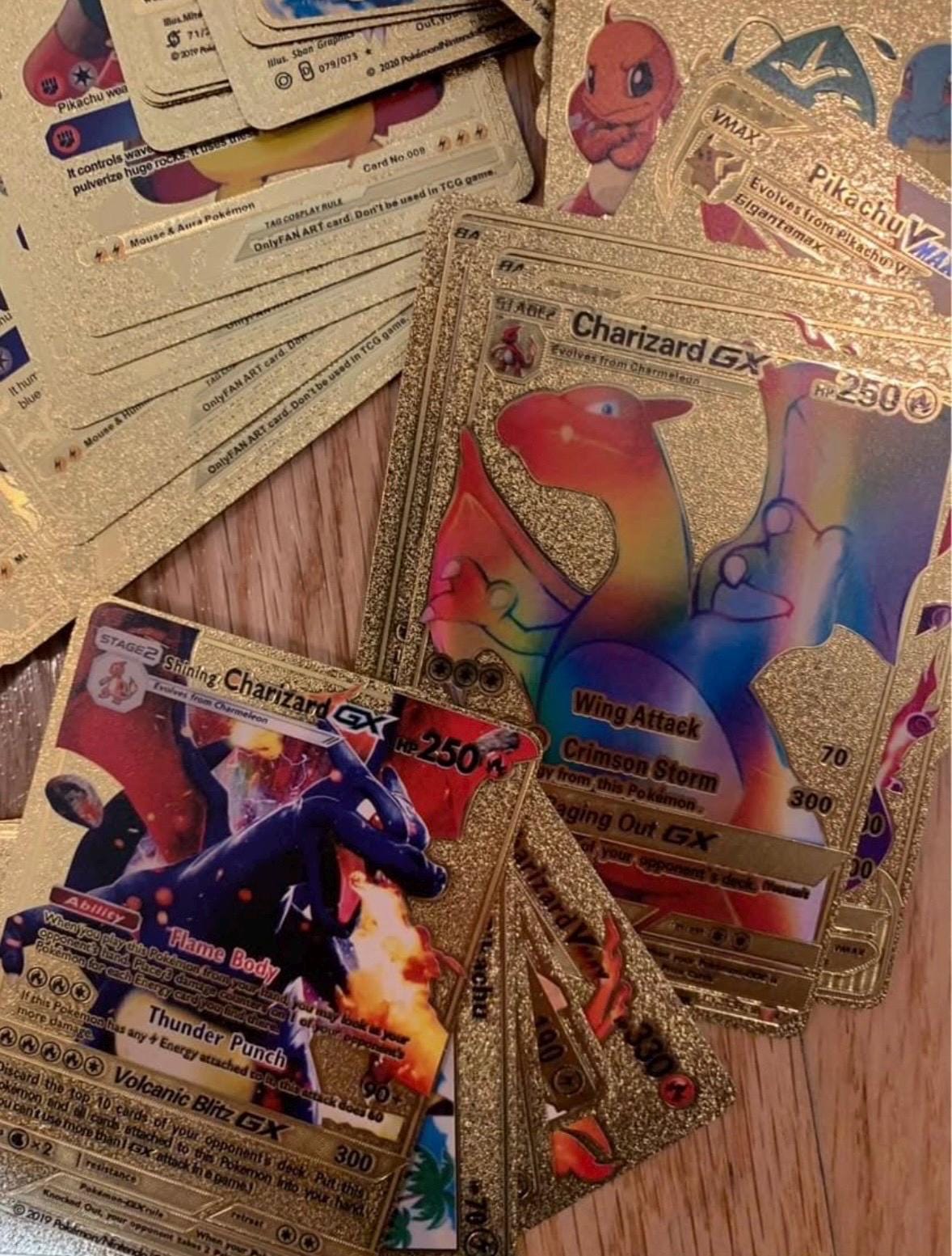 pokemon black and white cards price list 110 PCS Character Gold Foil Cards Rare Golden Cards Price in Pakistan main image 1