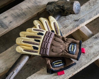 Cestus RH Original, Top Grain Leather Work Gloves for Men, Model 6207.