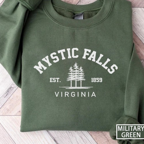 Mystic Falls Virginia Sweatshirt TVD Fan Gift Vampire Fan - Etsy