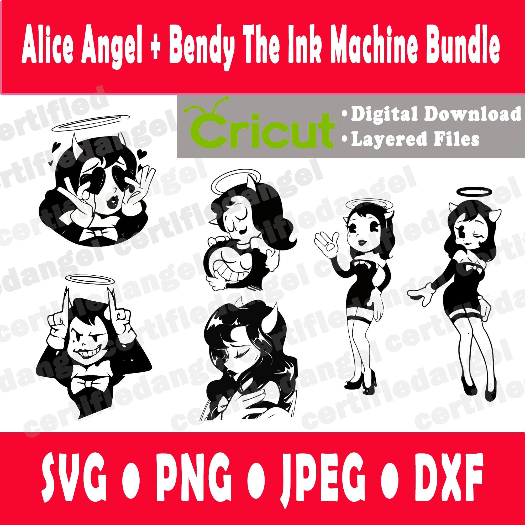 Bendy and the Ink Machine SVG DXF EPS Png Pdf. Bendy -  Israel