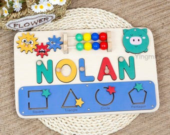 Personalized Name Puzzle With Expression,Name Puzzle Toy,1st Birthday Gift,Toddler Gift,First Christmas Gift,Wooden Puzzle