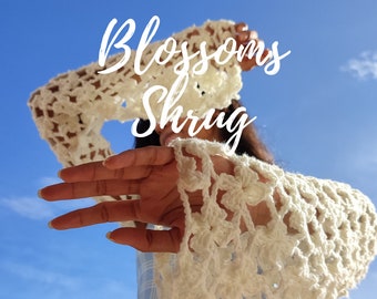 Blossoms Shrug Crochet PDF Pattern