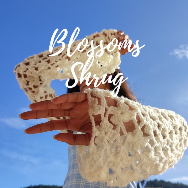 Blossoms Shrug Crochet PDF Pattern