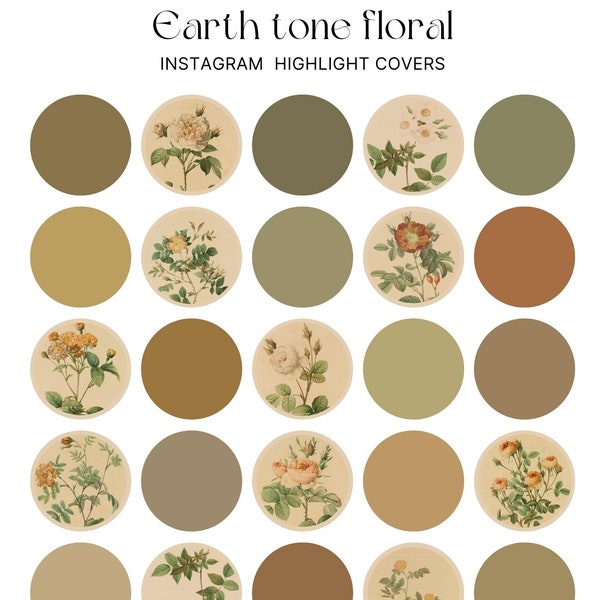 floral instagram highlight cover. Earth tone highlight cover. Aesthetic highlight cover. 30 highlight cover. Tonal instagram highlight cover