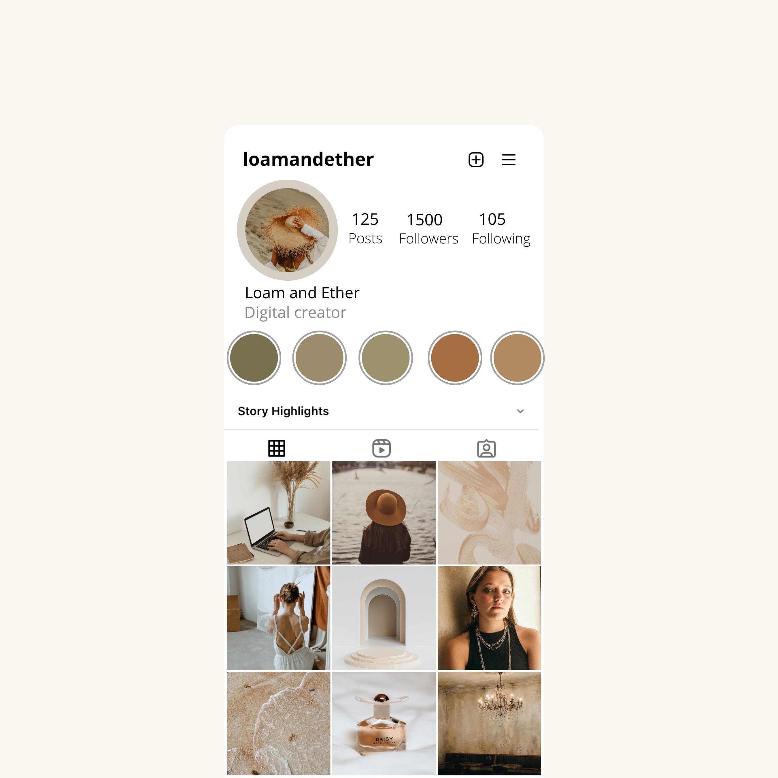 Floral Instagram Highlight Cover. Earth Tone Highlight Cover. Aesthetic ...