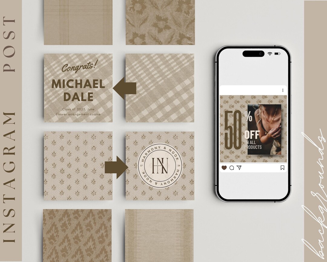 Threadless Post Fancy Background Aesthetic Instagram Post. Beige Instagram Post. Minimal Post ...