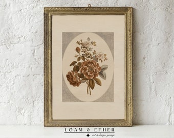still life painting. vintage art print. flower still life. flower art print. bouquet art print. moody floral art. summer farmhouse art. RA21