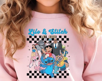 Disney Stitch & Friends Sweatshirt, Disneyland Disneyworld Fan Gift