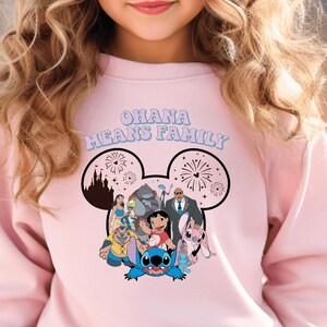 Ohana Means Family Sweatshirt, Lilo & Stitch Disneyland Vacation Shirt, Stitch kids sweater, lilo stitch tee