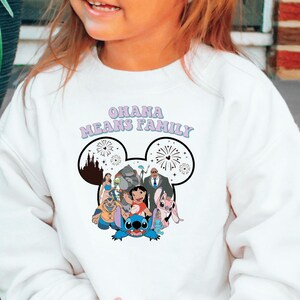 Ohana Means Family Sweatshirt, Disney Lilo Stitch, Disneyland Family Vacation, Disney Stitch T shirt, Stitch Angel, Disney Family Matching