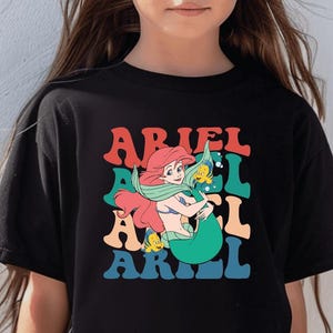 Disney Mermaid Ariel Shirt, Kids Disney Shirt, Vintage Disney Princess, Girls Mermaid, Disney Vacation, Magic Kingdom, Mermaid Birthday Tees