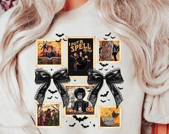 Sudadera de Halloween "Hocus Pocus", collage retro de brujas de las hermanas Sanderson