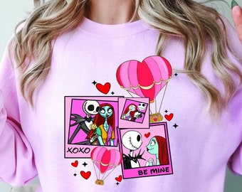 Jack and Sally Valentine Sweatshirt, Nightmare Jack And Sally Valentine Shirt, Jack and Sally Matching Shirt, Jack And Sally Be Mine Shirt