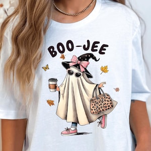 Boojee Ghost Halloween Shirt: Spooky Season Women&#39;s Tee