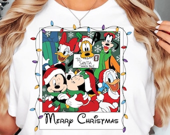 Merry Christmas 2026 Shirt, Mickey and Friends Tee, Disney Christmas Family Matching Shirts, Christmas Party Tee, Disneyland Xmas Gift