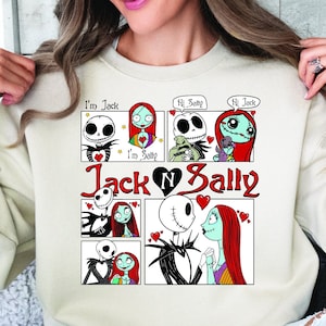 Nightmare Jack and Sally Sweatshirt, Jack and Sally Halloween Matching T-shirt, Spooky Season Tee, Halloween Party 2025, Halloween Couple