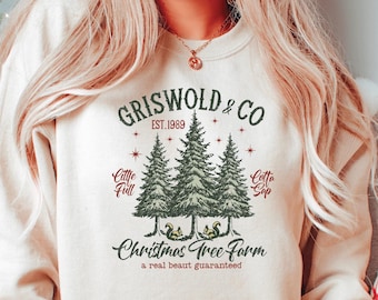 Christmas Tree Farm Sweatshirt, Griswold Co Tree Shirt, Vintage Christmas, Merry Christmas, Christmas Gift, Christmas Party Tee, Holiday Tee