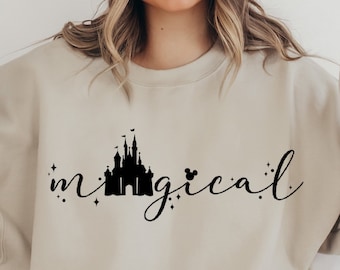 Disney Magical Sweatshirt, Disney Sweatshirt, Mickey Sweatshirt, Disneyworld Sweatshirt, Oversized sweatshirts, Magical Sweatshirt