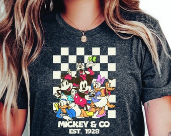 Retro Mickey Co Shirt, Vintage Disney Shirt, Disney family matching, Disneyland Vacation, Retro Disney tee, Disney Trip, Mickey and Friends