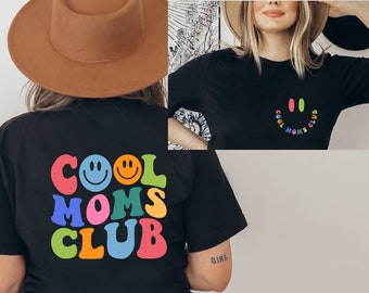 Camiseta del Club de Mamás Geniales, Estampada por delante y por detrás, Regalo para Mamás Primerizas