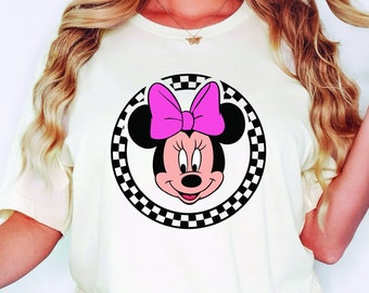 Disney Minnie Mouse Shirt, Minnie Shirt, Disneyworld Tee, Disney Tee, Disneyland Shirt, Retro Minnie Shirt, Vintage Minnie, Minnie Checkered