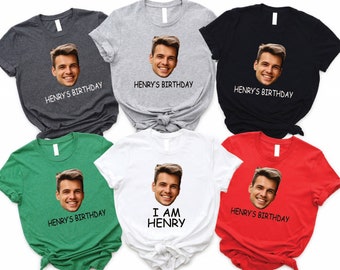 Custom Birthday Photo Shirt, Custom Photo Shirt, Birthday Party Group Shirt, Funny Birthday Matching Shirt, Face tee, Custom Face Birthday