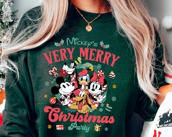 Mickey's Very Merry Christmas Party 2025 Sweatshirt, Christmas Family Matching Shirt, Mickey Christmas, Merry Christmas,  Disney Christmas