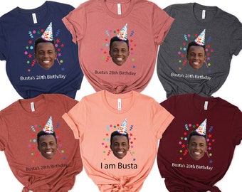 Personalized Birthday Face Shirt, Custom Face Birthday Shirt, Custom Birthday Photo Shirt, Custom Photo Shirt, Birthday Party Group Shirt