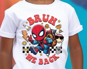 Spiderman Back to School Shirt, Personalized Kids' Tee