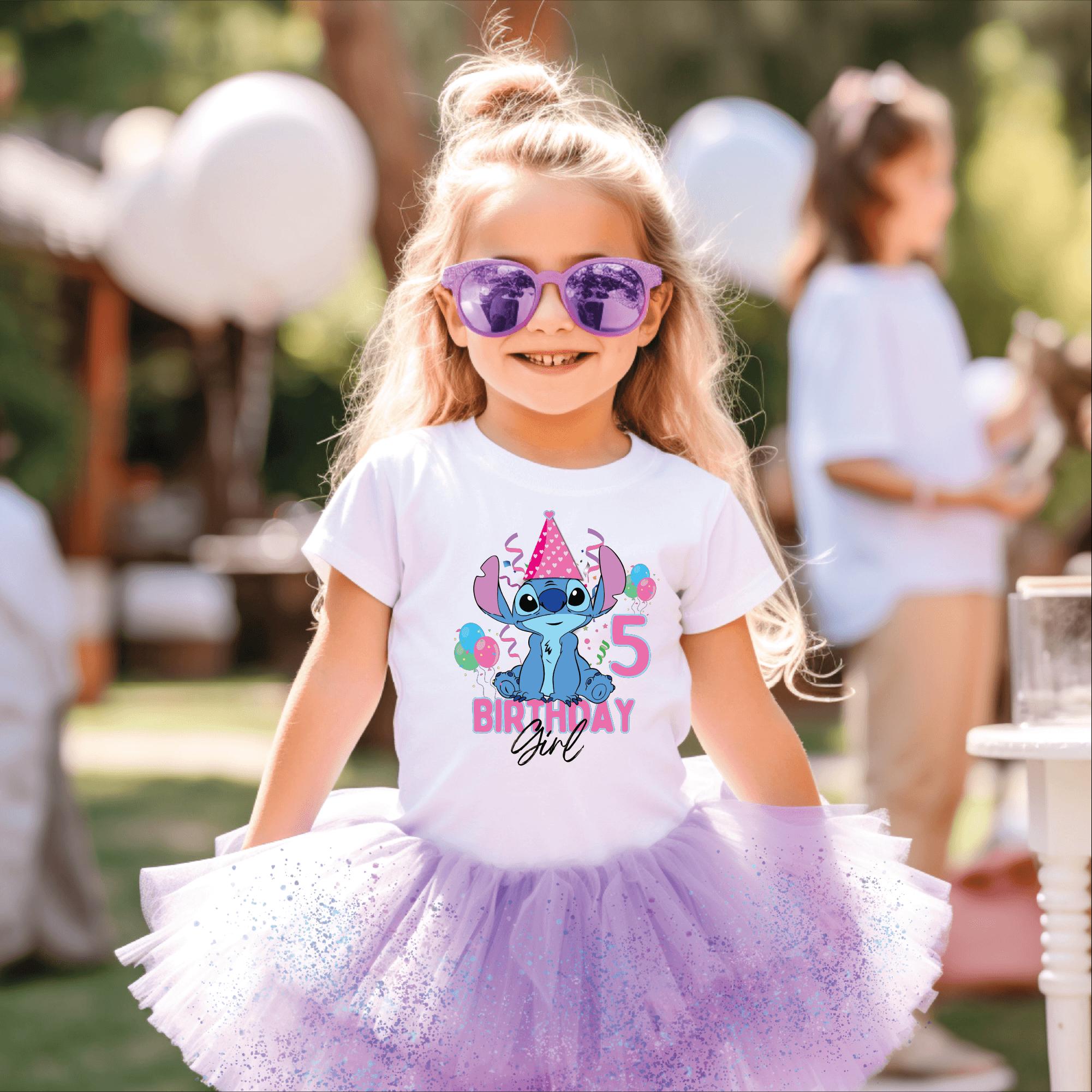 Custom Stitch Birthday Girl Shirt, Stitch Birthday Family shirt, Birthday Party, Personalized Birthday, Kids Custom Bday, Toddler, Youth