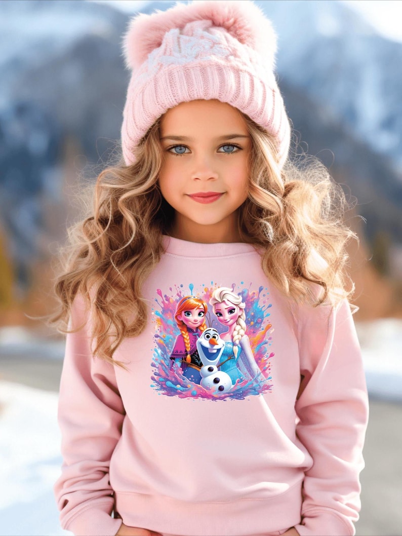 Disney Frozen Toddler Sweatshirt, Elsa And Friends shirt, Elsa And Anna, Frozen Kids, Youth Frozen Olaf Tee, Girls Disneyland Princess Gift