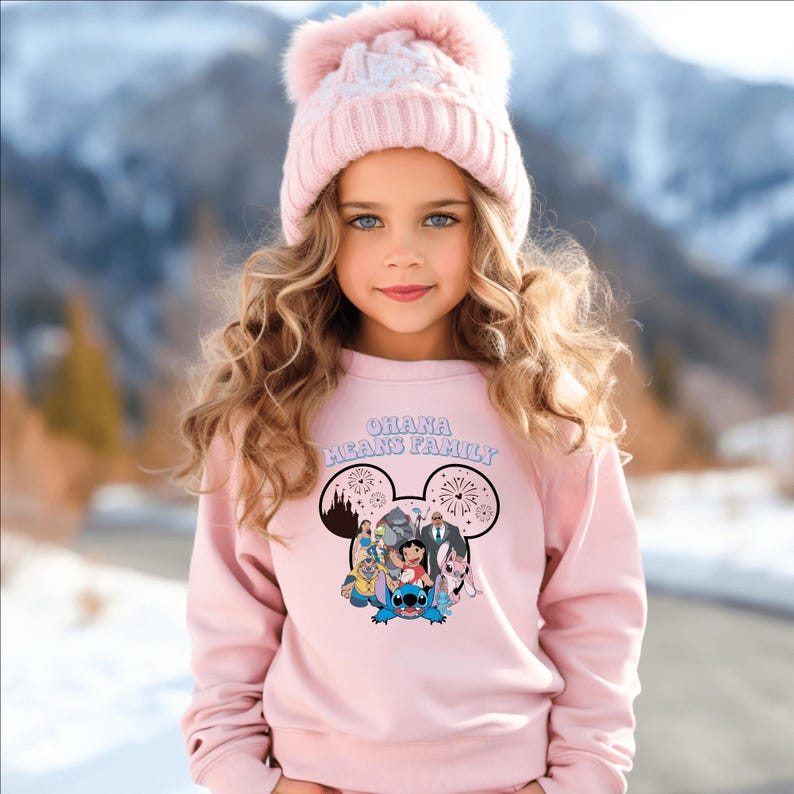 Ohana Means Family Sweatshirt, Lilo & Stitch Disneyland Vacation Shirt, Stitch kids sweater, lilo stitch tee