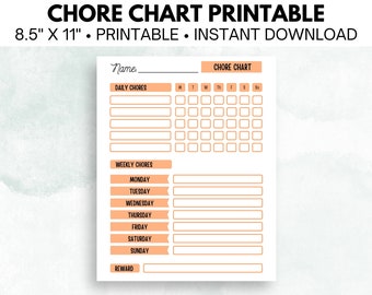 Chore Chart Printable