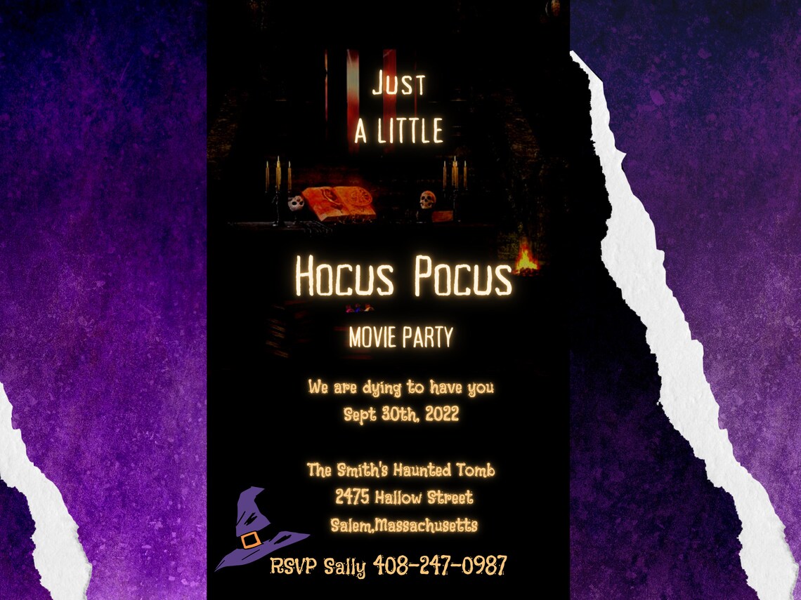 Hocus Pocus Themed Invitation Template Hocus Pocus Invitation