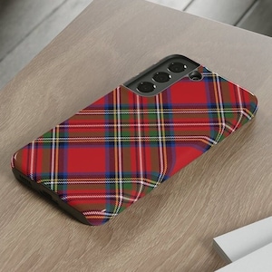 Holiday Personalizable Tartan Plaid | Tough Phone Cases | Red Royal Stewart Plaid