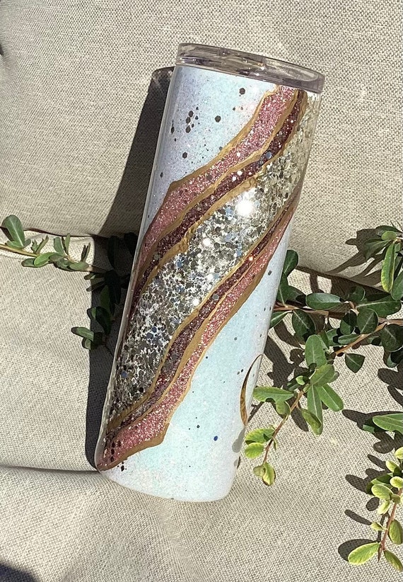 24oz personalized geode tumbler