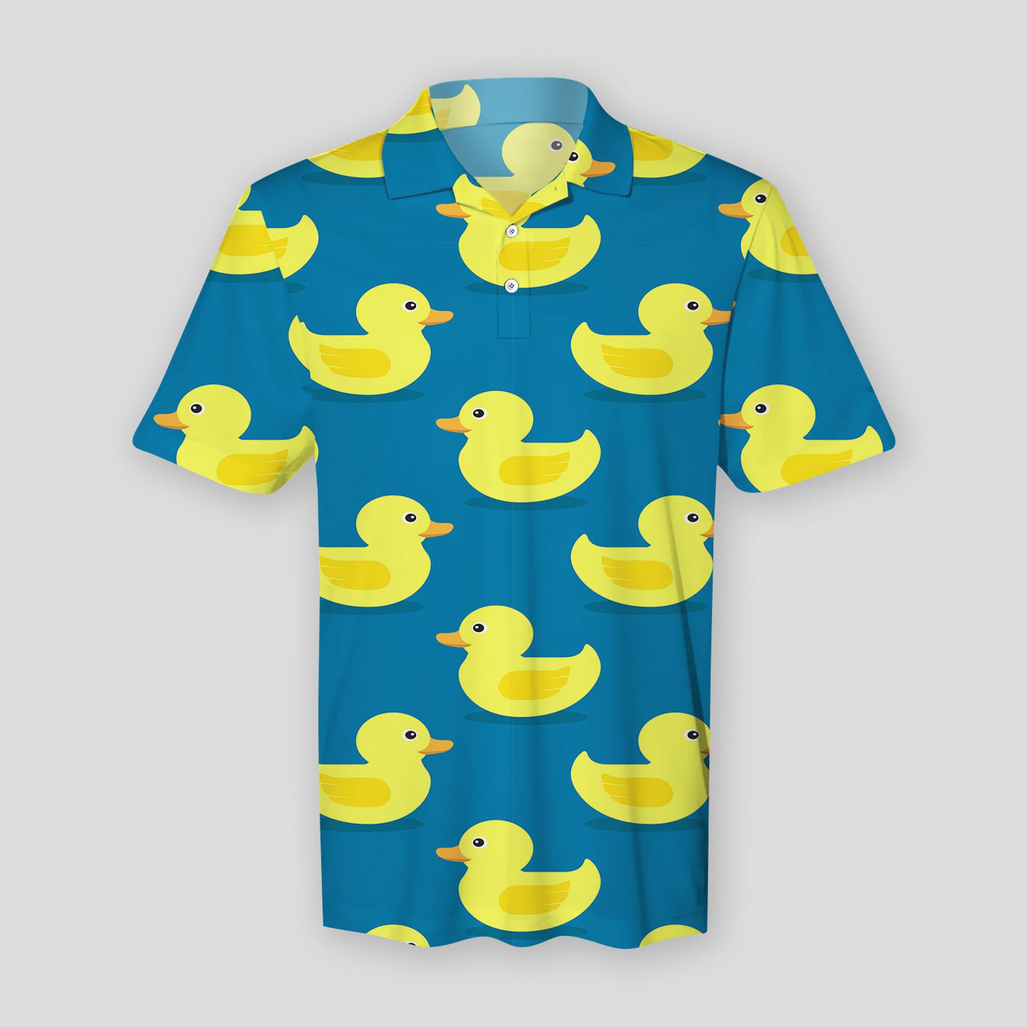 Rubber Duck Polo Shirt For Men, Polo 3D T-shirt, Men Short Sleeve Shirt, Summer Shirt