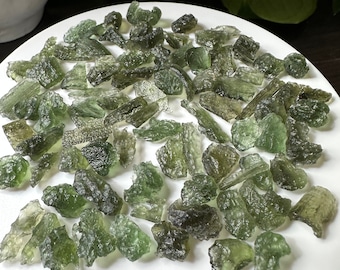 Mini Genuine Moldavite from Czech Republic, Natural one of the kind quality pieces, Beware of FAKE MOLDAVITE (Not for China or India pieces)