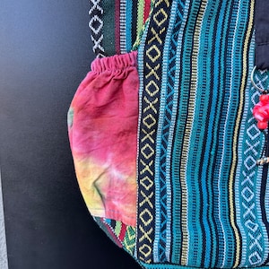 Customers Favorite 5* Bright & Colorful Hemp Mushroom Embroidery Hippie Crossbody bag Indian craftsmanship Durable Perfect for any occasion bild 6
