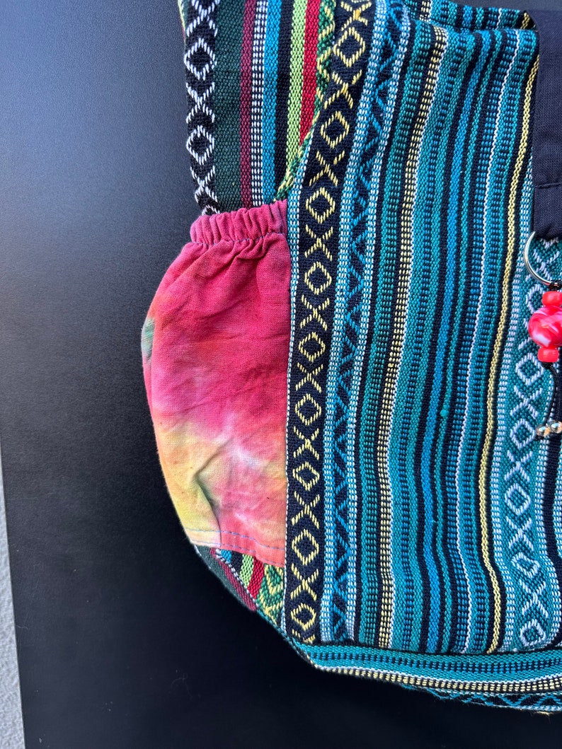 Customers Favorite 5* Bright & Colorful Hemp Mushroom Embroidery Hippie Crossbody bag Indian craftsmanship Durable Perfect for any occasion bild 6