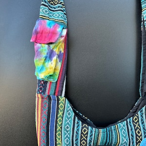 Customers Favorite 5* Bright & Colorful Hemp Mushroom Embroidery Hippie Crossbody bag Indian craftsmanship Durable Perfect for any occasion bild 7