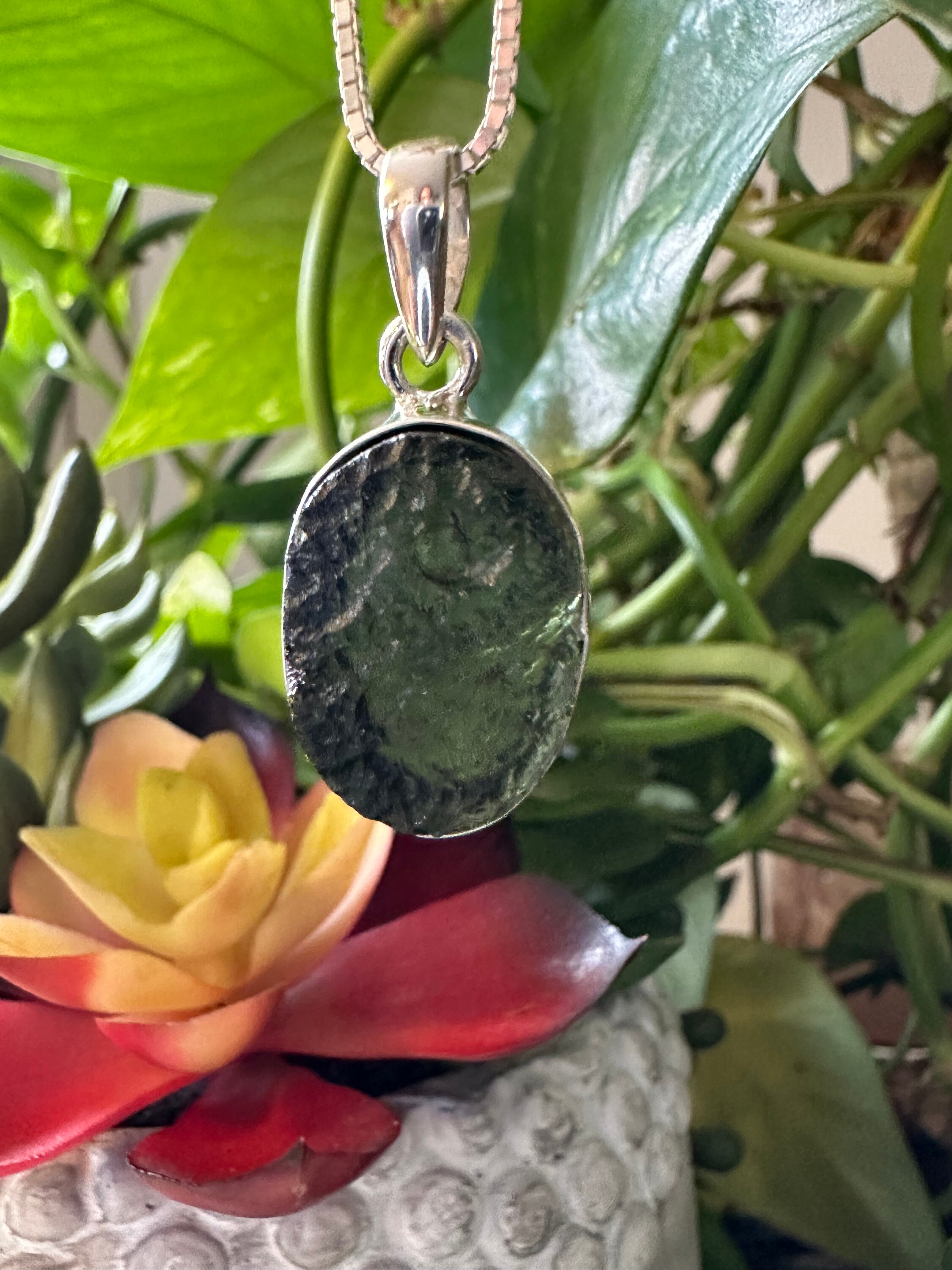 Moldavite Necklace. Tektite - Natural Green Glass Formed During Meteorite  Impact. Wrapped in Silver Wire, on 18in Chain, Boxed with Certificate -  Totally Different Unusual Gifts