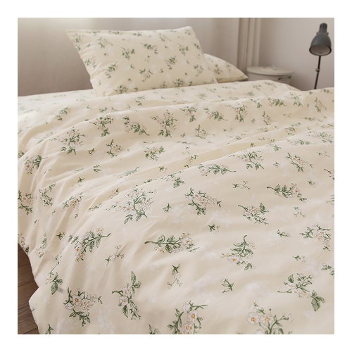 Floral Orange Duvet Cover Set Fresh Floral Bedding Set Etsy