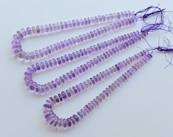 16 Inches Amethyst Tyre Checker Cut Faceted Beads Natural Gemstone | Gemstone Supplies | Amethyst for Jewelry Making | DIY Jewelry