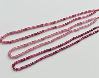 16 Inches Ruby Glass Filled Smooth Tyre Natural Gemstone Beads | Ruby Glass Filled for Jewelry Making | Gemstone Supplies