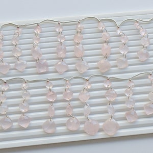 32 Pieces Rose Quartz Mix Faceted Cabochon Beads Natural Gemstone Strand | Quartz For Jewelry | Gemstone Supplies