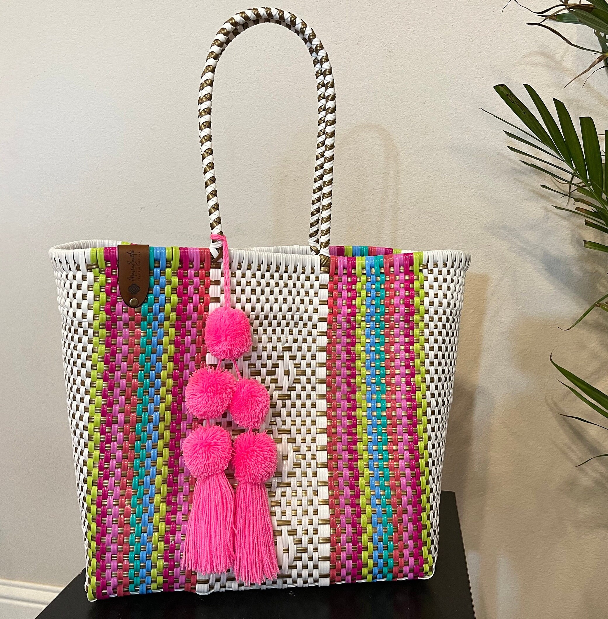 Handmade Plastic Bag, Beach Tote Bag. Handwoven Bags by Mexican Artisans.  Mexican Purses. Cute Lunch Box. - Etsy