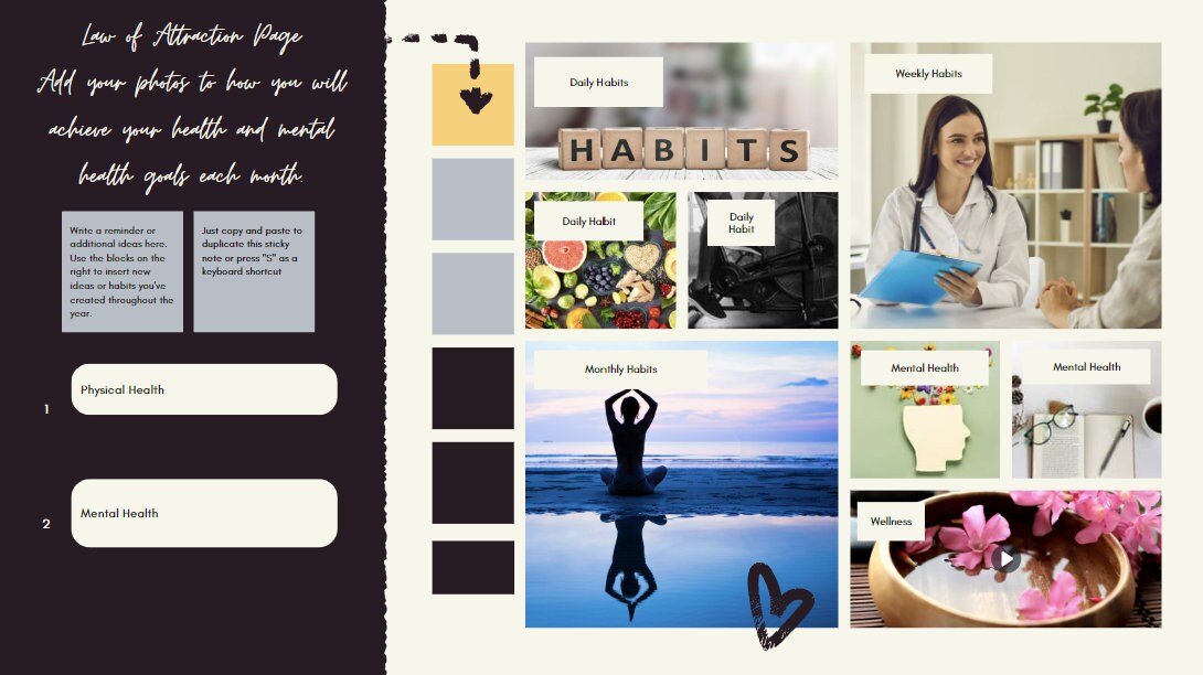 New for 2023 Vision Board Kit Printable, Vision Board With Affirmations ...